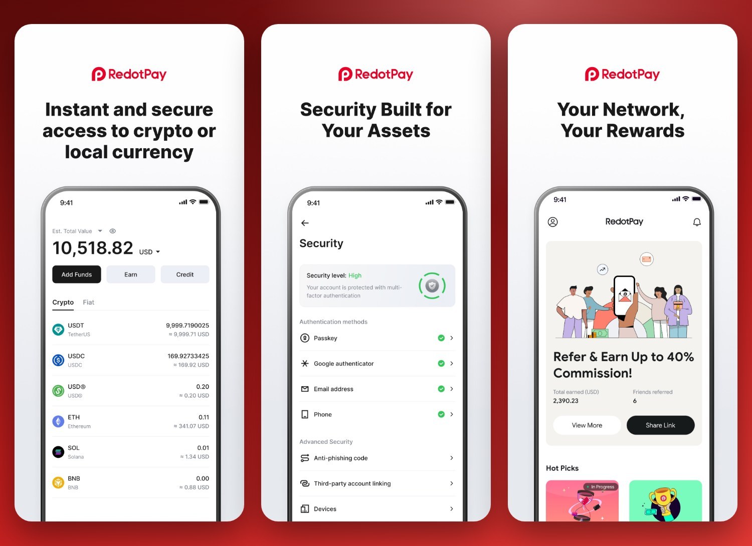 RedotPay — экран 1