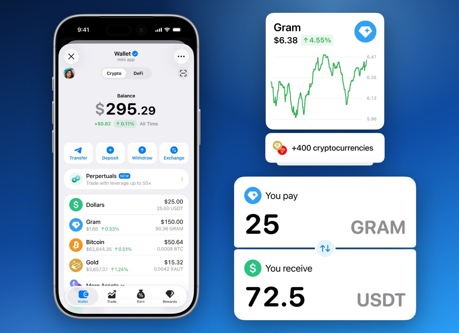 Wallet в Telegram — экран 1